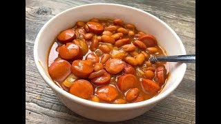 Hot Dogs & Beans Recipe CHEAP & EASY | HOW TO MAKE HOT DOGS WITH BEANS
