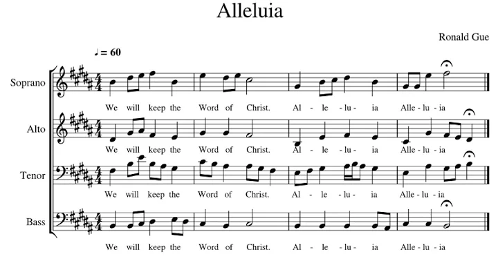 Ronald Gue - Alleluia (draft)