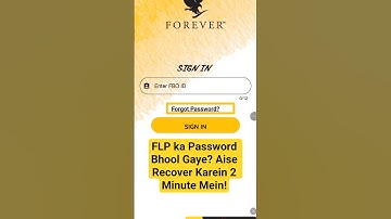 How to forgot your password in forever id |FLP Forgot Password 🔑 | FLP Login Problem ka Solution