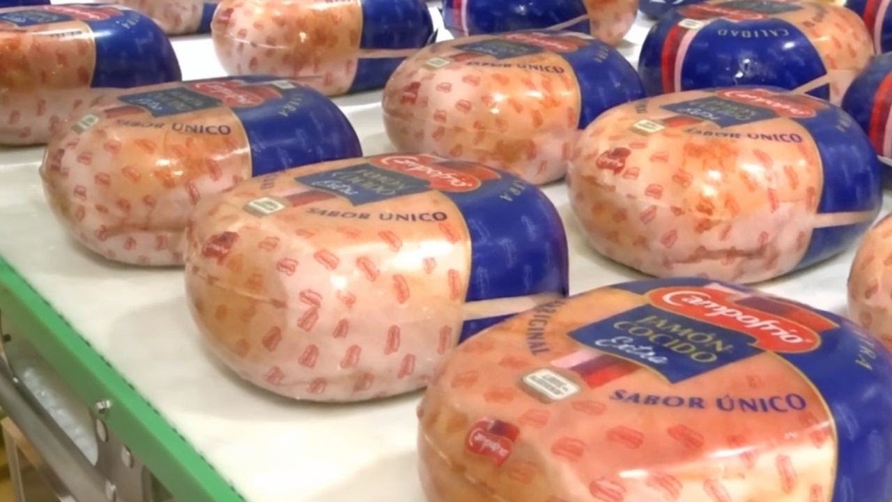 COMO se HACE el JAMÓN COCIDO industrial🥩| Como se PROCESAN miles de PATAS de JAMÓN al día