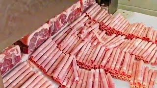 COMO se HACE el JAMÓN COCIDO industrial🥩| Como se PROCESAN miles de PATAS de JAMÓN al día