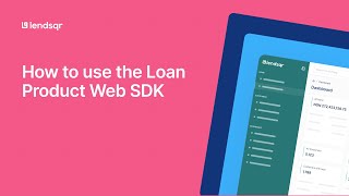 How to use the loan product web SDK