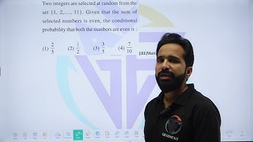 Two integers are selected at random from the set {1, 2,...., 11}. Given that the sum of selected num