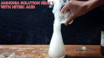 Ammonia solution react with Nitric acid || Nitric acid and ammonia reaction