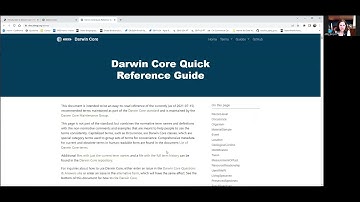 Introduction to Darwin Core