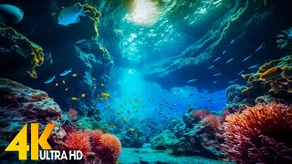 [NEW] 11HRS Stunning 4K Underwater Caves - Relaxing Music | Coral Reefs, Fish & Colorful Sea Life