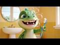 Baby Dino Tooth Brushing Time Song for Kids | Healthy Habits Nursery Rhymes &amp; Fun Baby Songs