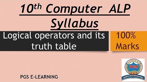 Logical Operators  || and , or not operator  ||9th computer