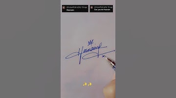 Hasnain Name Beautiful signature style 💡#youtubeshorts