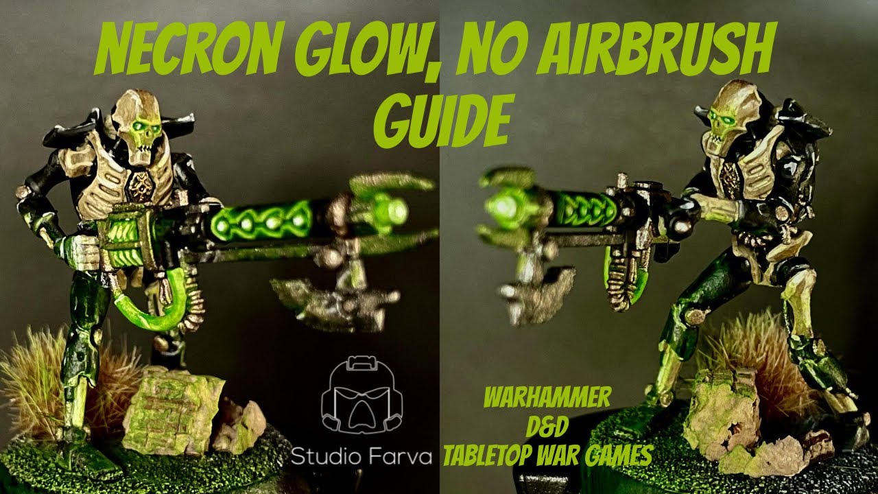 Painting Tips and Tricks  Simple Drybrush Necrons with Power Glow