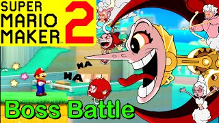 Mario Maker 2 - How to make a HILDA BERG boss battle (Mario Maker Boss ideas)(CUPHEAD bosses)