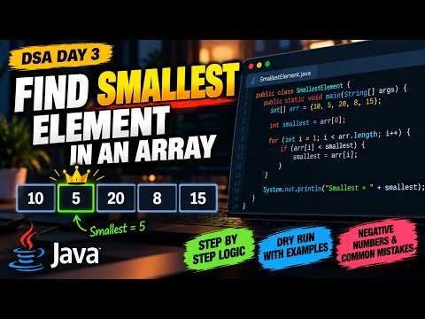 How to Find the Smallest Element in an Array | Java DSA Day 3