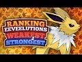 Ranking All the Eeveelutions Weakest to Strongest