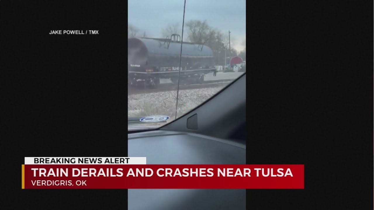 Train derails crashes near tulsa oklahoma youtube