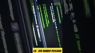odd numbers program #For loop