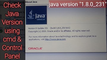 How To Check Java Version in Windows 10 | Check Java Version using cmd   & Control Panel