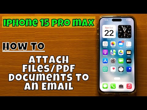 How to Attach Files/PDF Documents to an Email iPhone 15 Pro Max