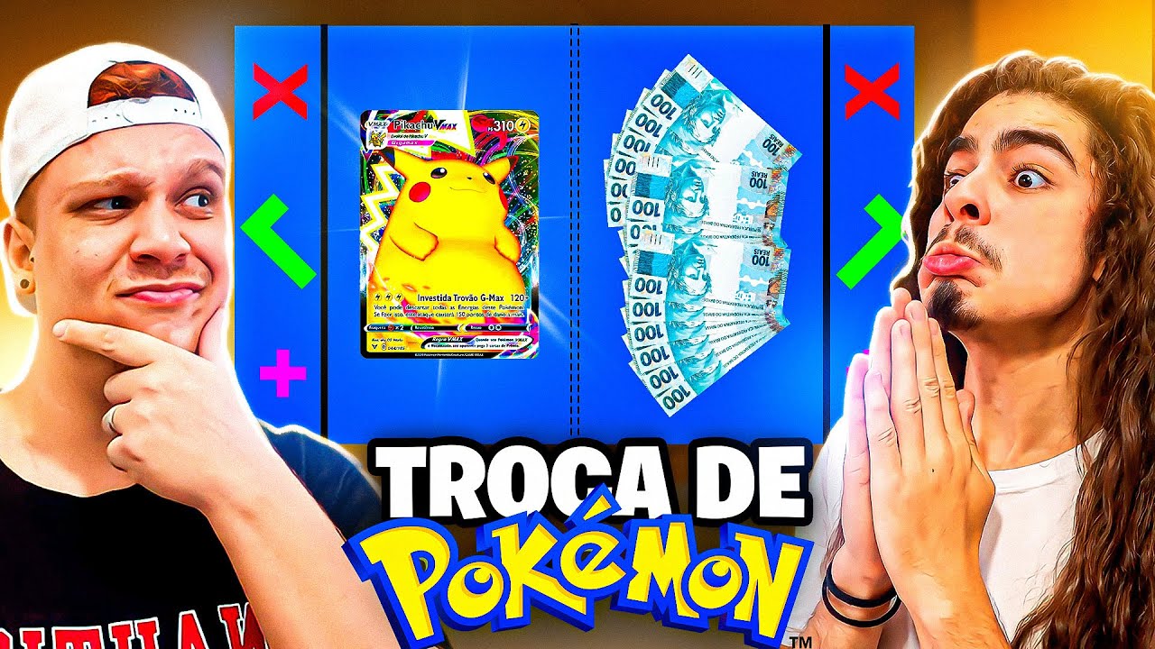 INCRÍVEL! FIZ UMA TROCA DE CARDS DE POKÉMON COM MEU AMIGO! TO RICO