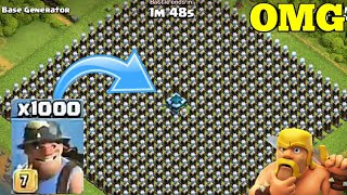 1000 Max Level Miners Vs Full Max Hidden Tesla Base Attack Gameplay Coc Private Server8