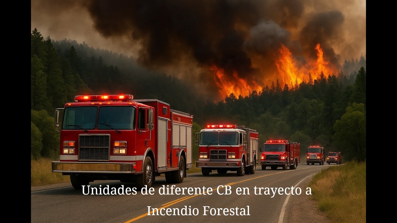 Unidades de diferente CB en trayecto a incendio forestal || comuna de Paihuano.