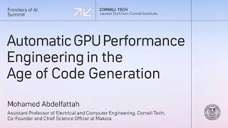 Automatic GPU Performance Engineering in the Age of Code Generation
