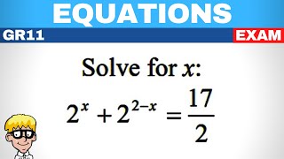 Exponential Equations Grade 11: Exam
