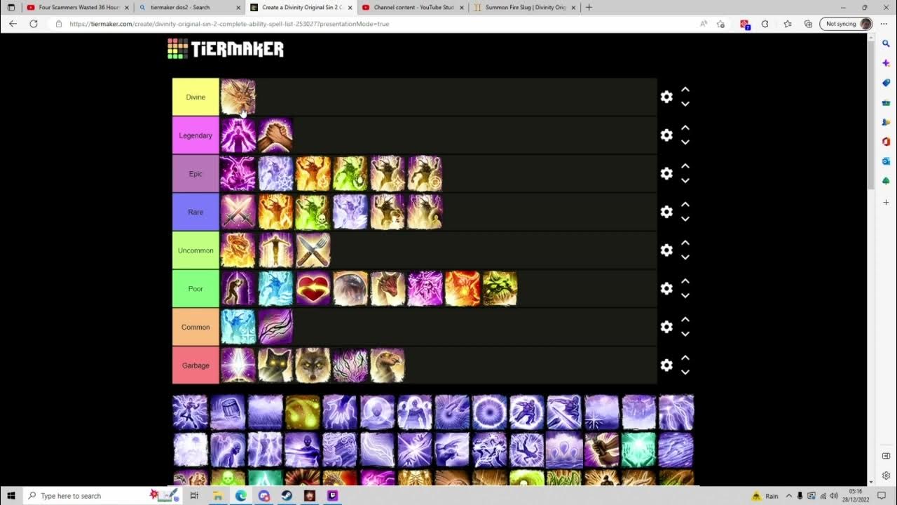 Dos2 summoning skill tier list outdated youtube