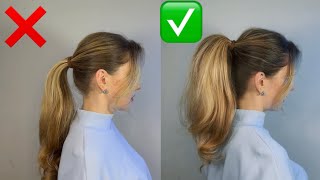 ЛАЙФХАК ДЛЯ ДЕВУШЕК: КАК СДЕЛАТЬ ОБЪЕМНЫЙ ХВОСТ 👍🏻 Hair hack: voluminous ponytail