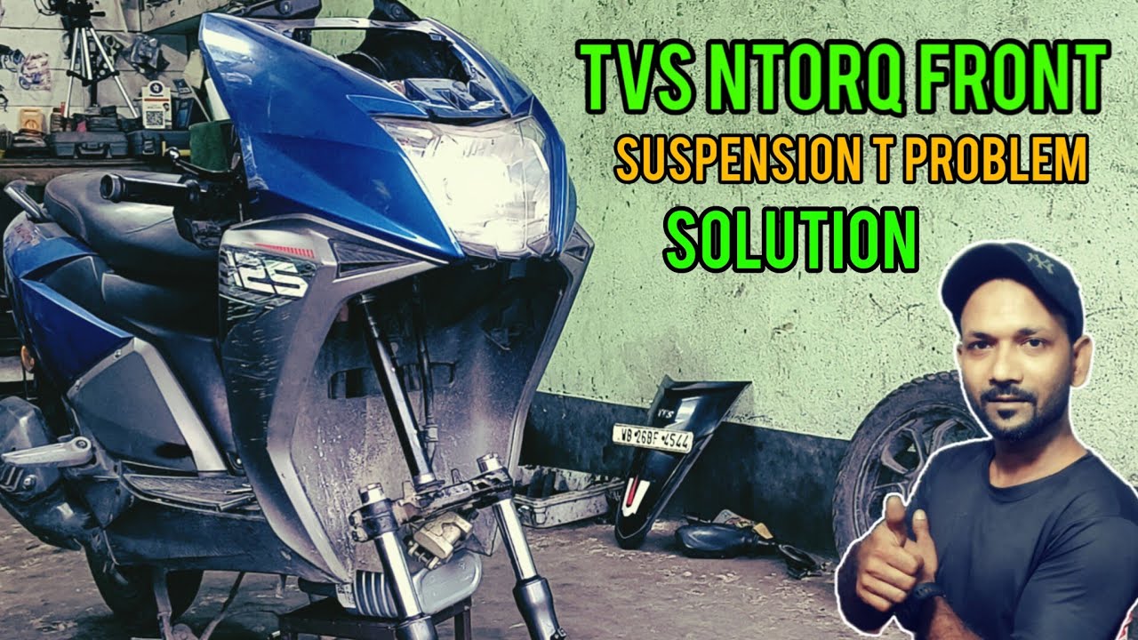 TVs ntorq front suspension t problem solution//scooty handle t banded problem /ntorq handle problem😱