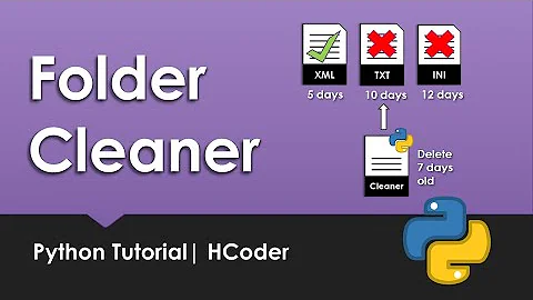 Folder Cleaner using Python | Delete Files/Folders based on last modified time | HCoder