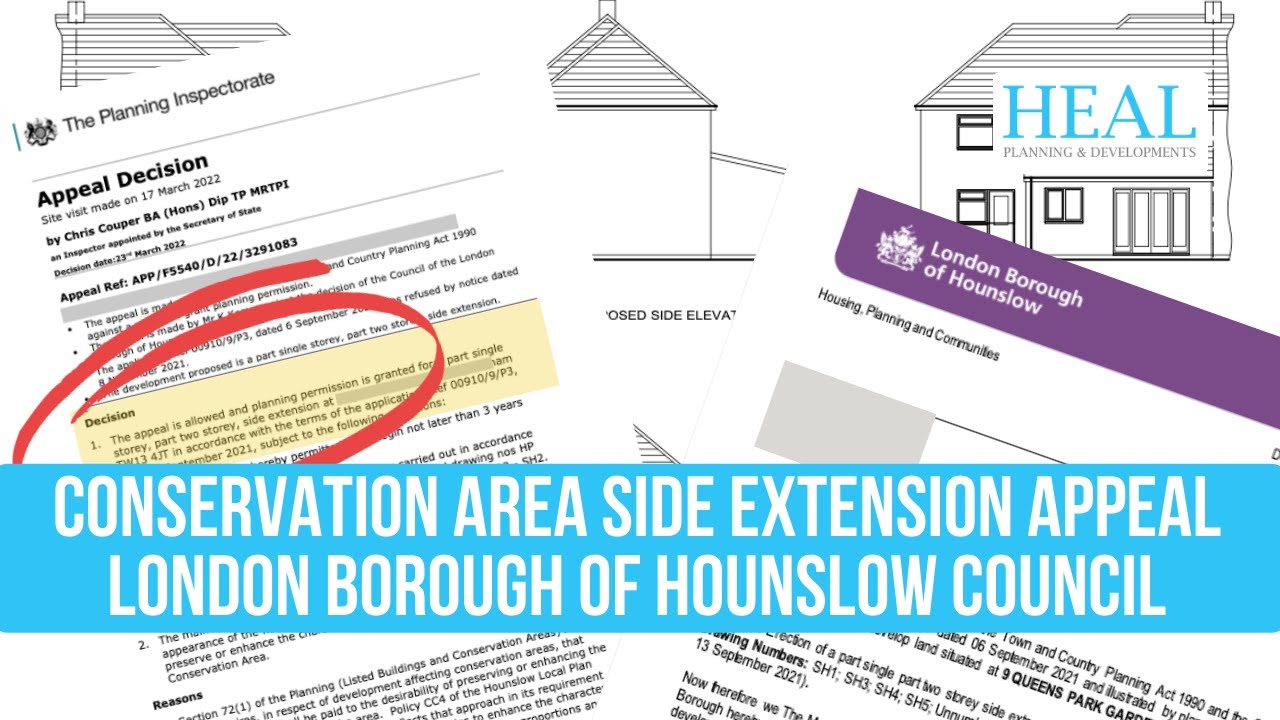 Conservation Area Two Storey Side Extension Planning Appeal London Borough of Hounslow