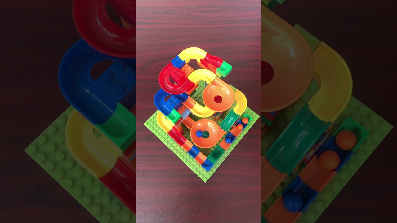 satisfying building marble run ASMR blocks 🤩 oddly satisfying marble race 🥰 