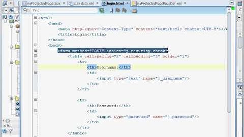 ADF Training - Oracle ADF 11g Security - Simple HTML Login Form