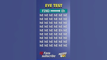 EYE TEST! Find Eh #quiz #puzzle #riddles #challenge #quiztime