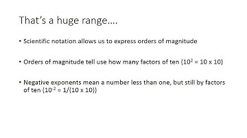 Units, Prefixes and Scientific Notation