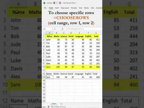 How to Quickly Extract Specific Rows or Columns in Excel