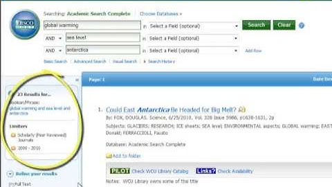 Searching Academic Search Complete