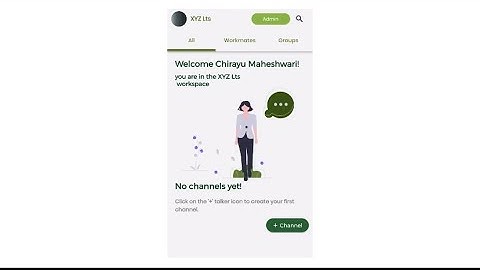 Create a new channel on admin dashboard