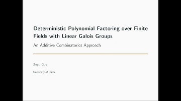Guo. Factoring polynomials over finite fields with linear Galois groups: an additive ...