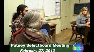 Putney Selectboard Mtg 2/27/13