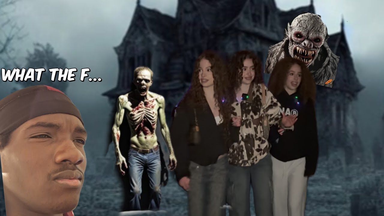 Reacting To Kalogeras Sisters (Survive 4 Different Haunted House's👻😂)