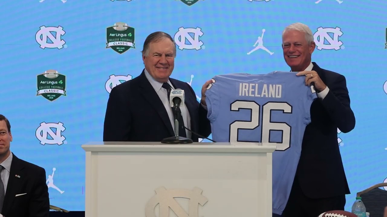 Bill Belichick touches down in Ireland to promote 2026 Aer Lingus College Football Classic