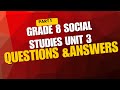 Grade 8 Social Studies UNIT 3 Questions Answers 