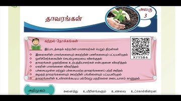 தாவரங்கள் - Part 2 - UNIT 3  - TERM 2  - அறிவியல் (SCIENCE) - 4TH STD - TAMIL MEDIUM