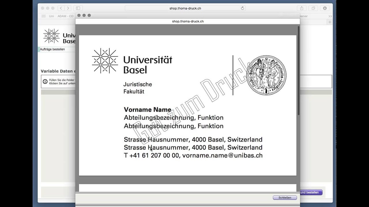 Visitenkarten Basel 2015 unibas visitenkarten Visitenkarten Basel 2015 unibas visitenkarten
