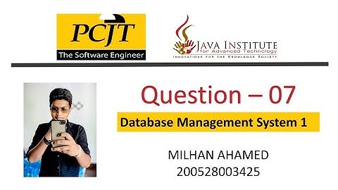 Database Task 07 | Delete Query Statement to remove data In Database | 1st Year | Java Institute