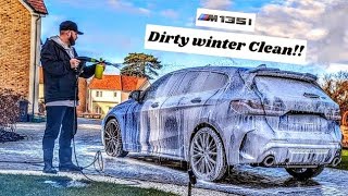 DIRTY Exterior Winter Clean | SATISFYING Thick Foam Wash | BMW M135i | ASMR