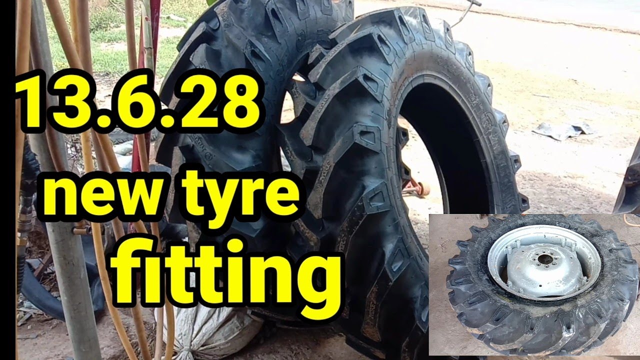 13.6.28.  tractor new tyre fitting || wheel fitting || easy repair 👍👍