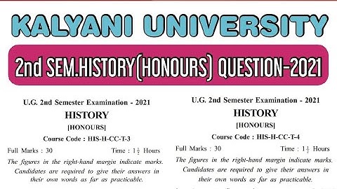 history cc 3 & 4 2nd semester previous year question paper 2021 honours  #kalyani_university
