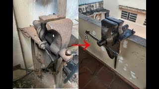 Restoration of a blacksmith leg vise // Restauração de uma morsa de ferreiro